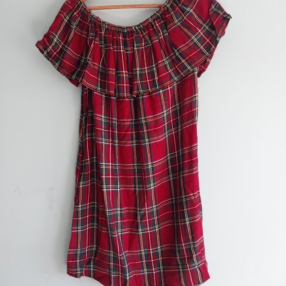 Sanctuary Stella Tartan Red Plaid Dress - Picture 5 of 7